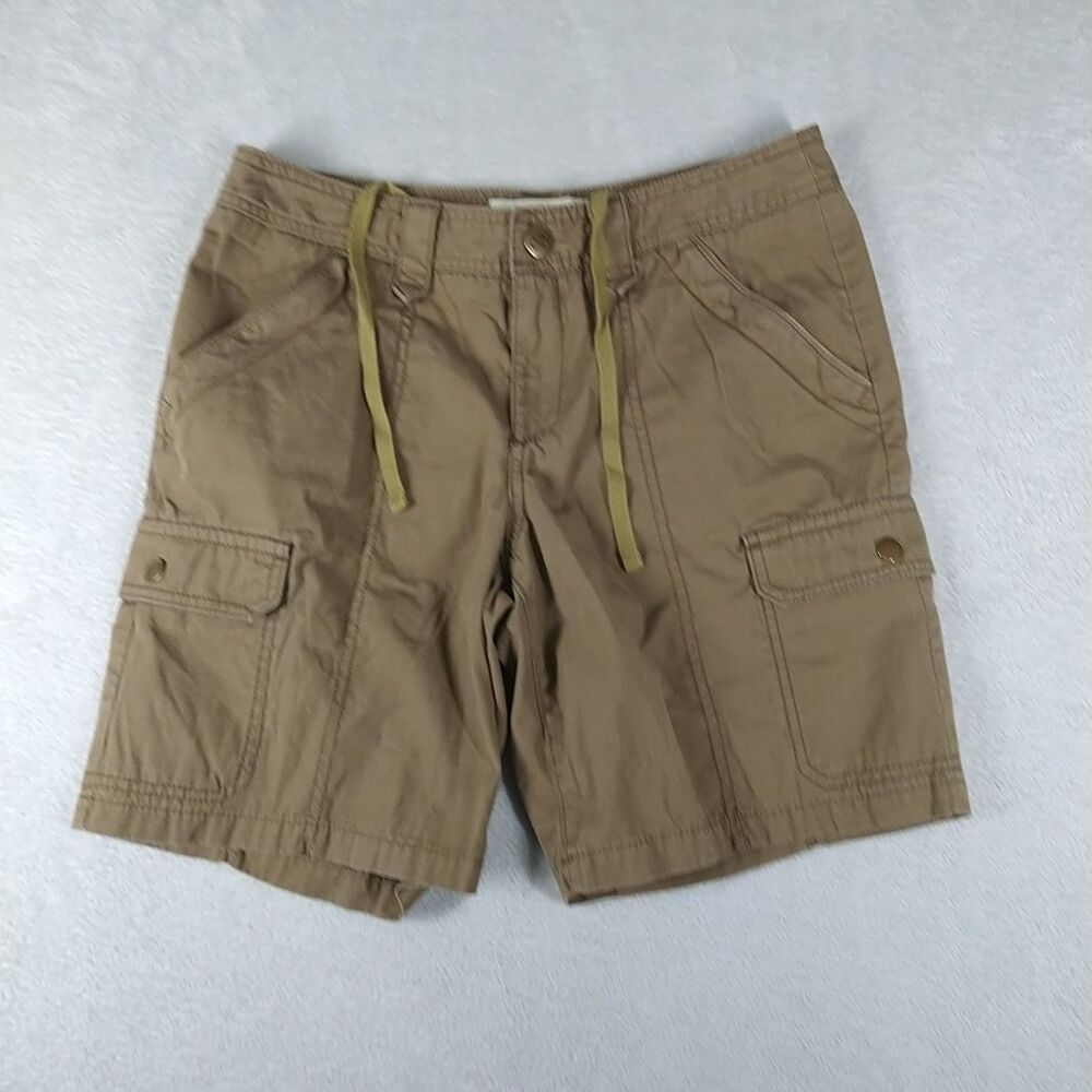 Eddie Bauer Ripstop Shorts Women's 2 Olive Green Utility Gorpcore Hiking